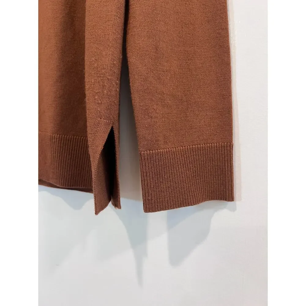 Banana Republic 100% Merino Wool Crewneck Sweater Rust Orange Men's Medium M